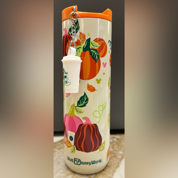 Disney World Starbucks Pumpkin Spice Park Days And Lattes Metal Tumbler Cup PSL - Picture 3 of 7